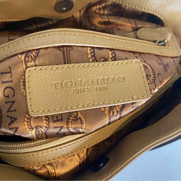 Tignanello Camel Tan Leather Double Handled Shoulder Bag - NWOT - Picture 13 of 15